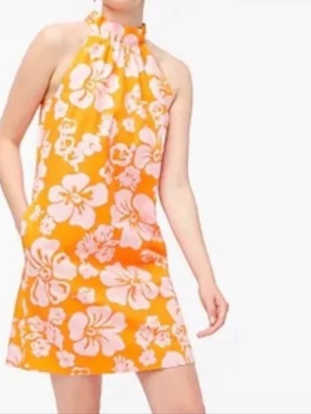 J. Crew Orange & Pink Floral Dress